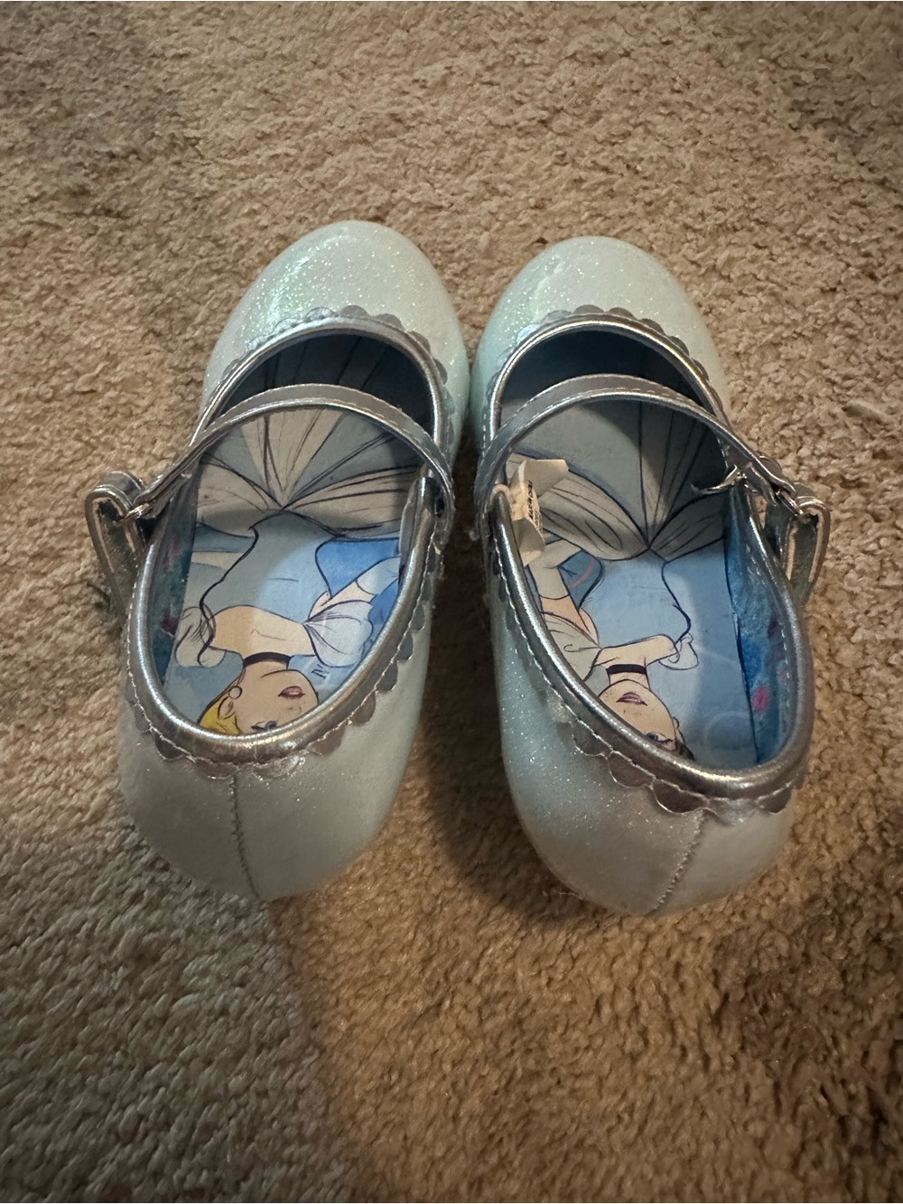 Disney Cinderella Glitter Mary Jane Shoes - Light Blue & Silver - Picture 3 of 6